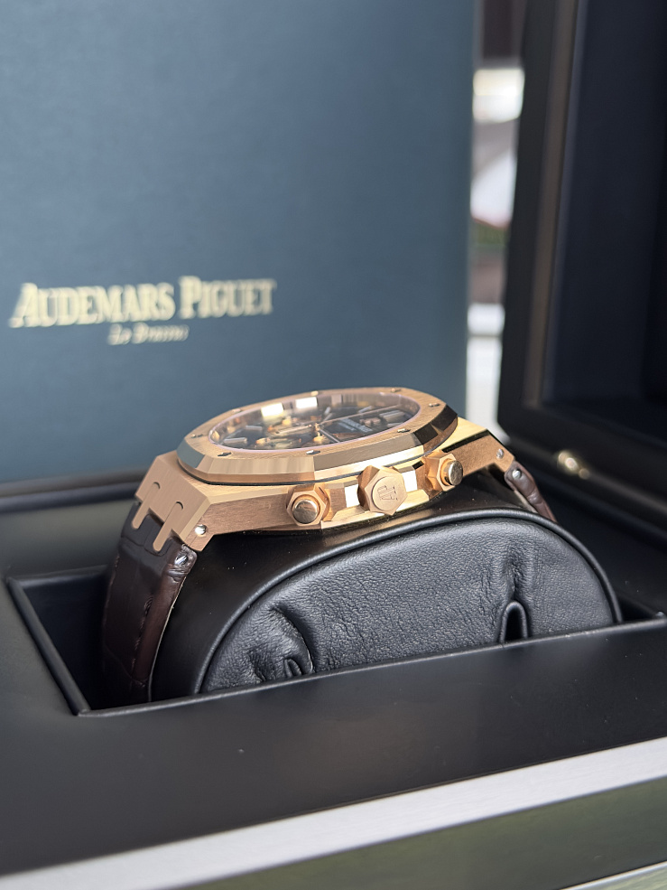 Royal Oak Chronograph 41mm Rose Gold Chocolate Dial