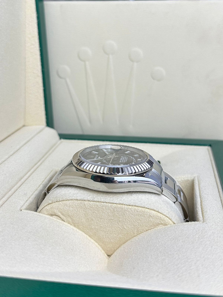 Sky-Dweller Steel & White Gold Black Dial Oyster Bracelet Discontinued