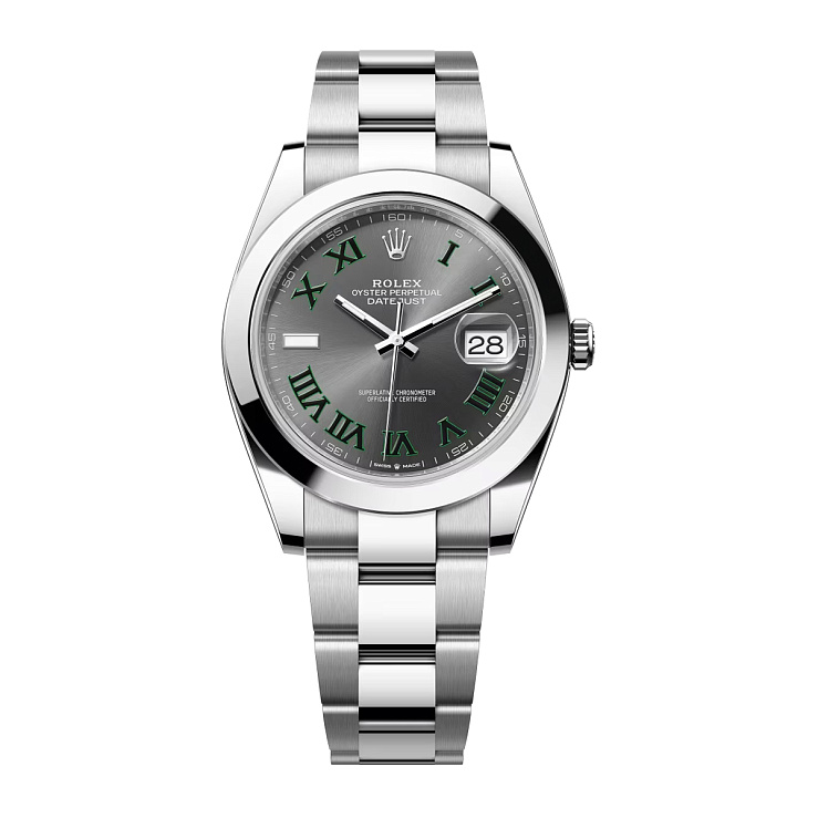 Datejust 41mm Steel Wimbledon Dial Oyster Bracelet