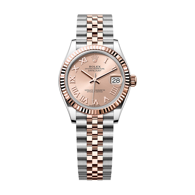 Datejust 31mm Steel and Everose Gold Sundust Roman Dial Jubilee Bracelet