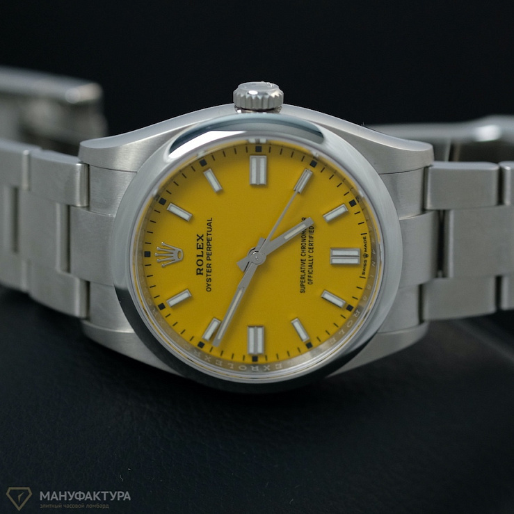 Oyster Perpetual 36 Stainless Steel Yellow Dial