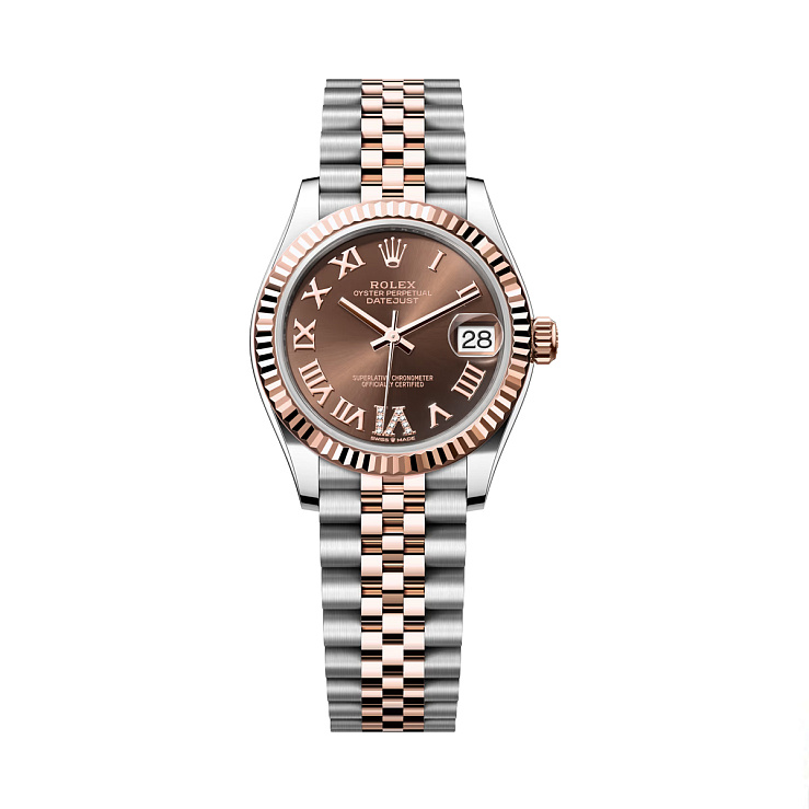 Datejust 31mm Steel and Everose Gold Chocolate Dial Jubilee Bracelet