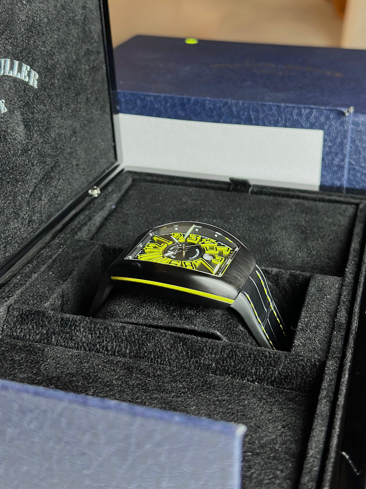 Vanguard Titanium Black and Yellow Dial 45mm
