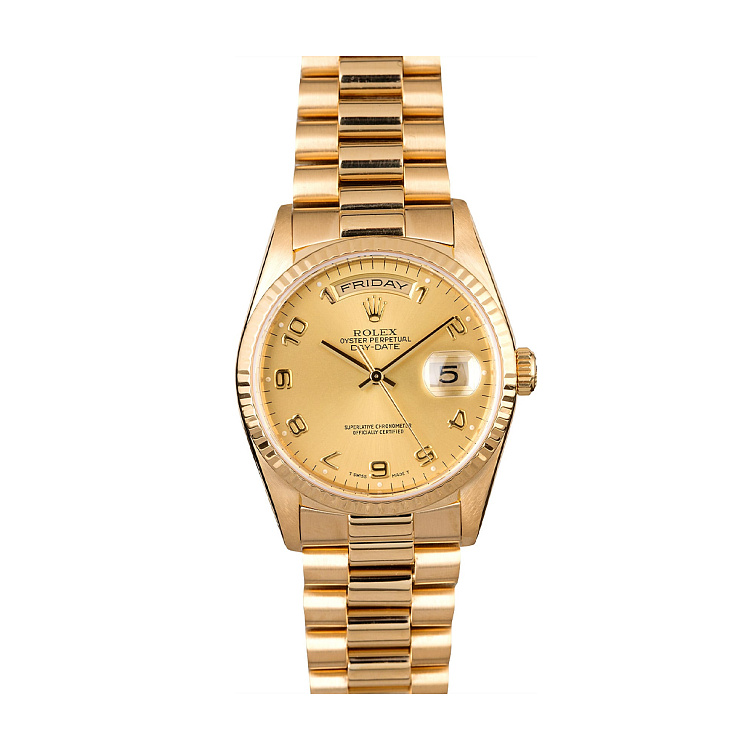 Day-Date 36mm President Champagne Arabic Dial