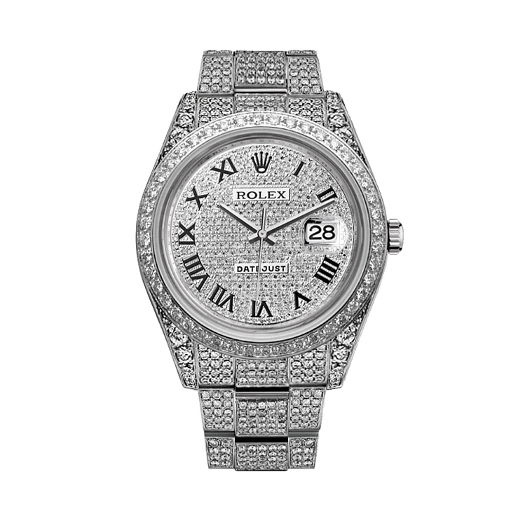 Datejust 41mm Custom Full Pave Iced Out Diamonds