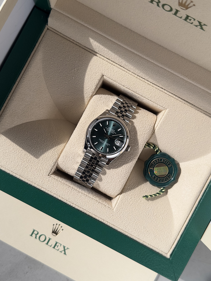 Datejust 31mm Steel Mint Green Dial Jubilee Bracelet