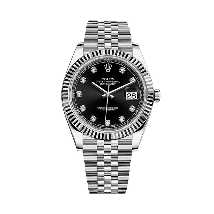 Datejust 41mm Black Dial Diamonds