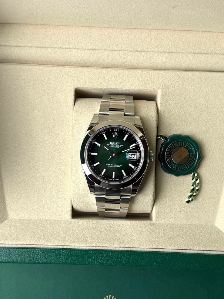 Datejust 41mm Green Ombre Dial Oyster Bracelet
