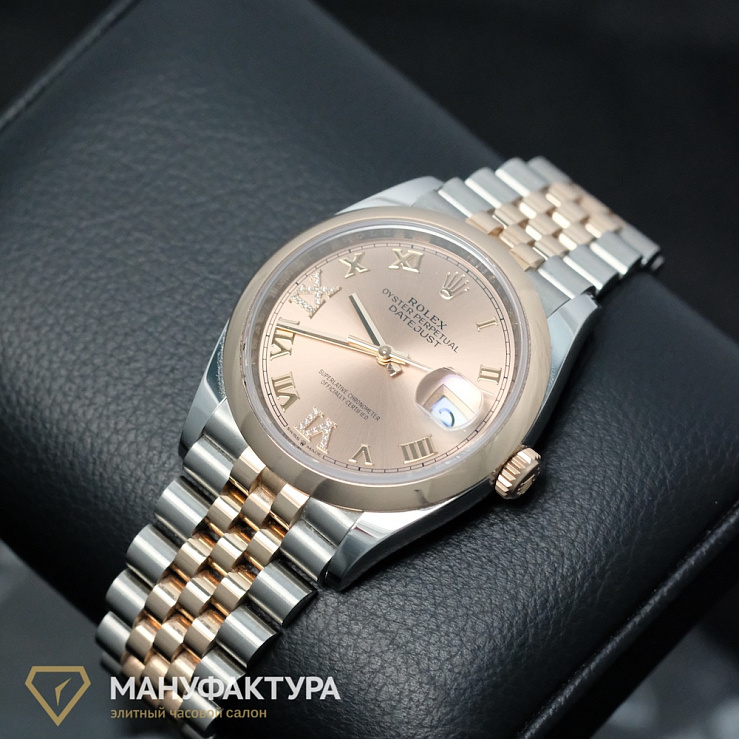 DATEJUST 36MM STEEL ROSE GOLD Diamonds pave