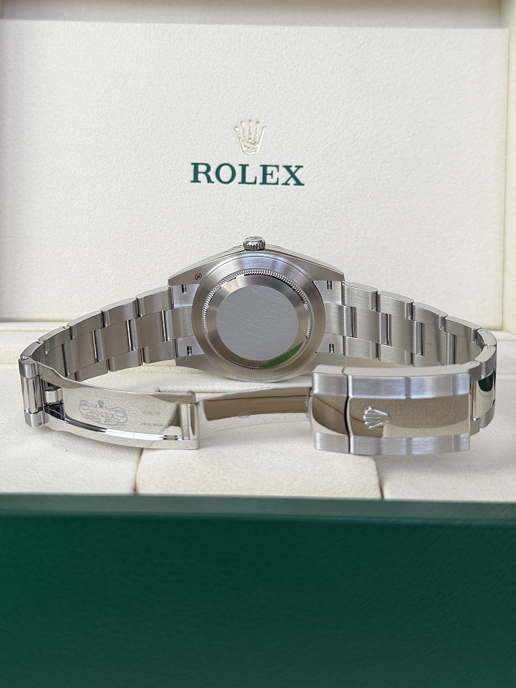 Datejust 41mm Steel & White gold Bright Blue Roman Dial