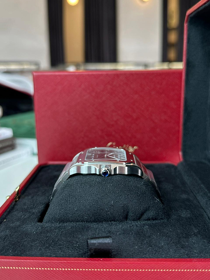 Santos De Cartier Large Green Dial Steel