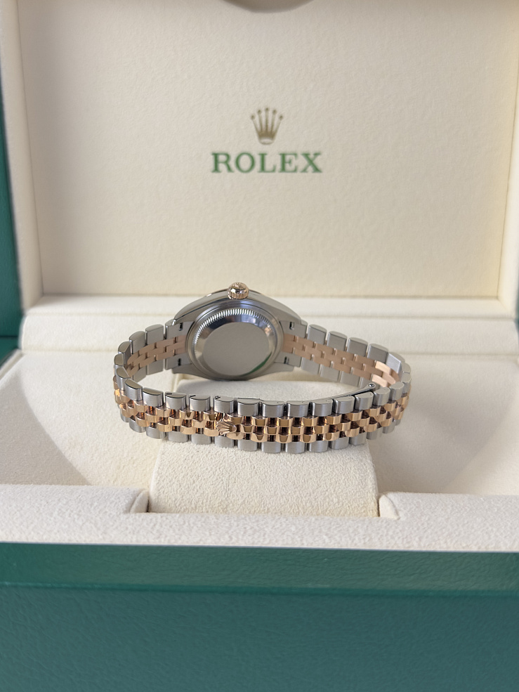 Lady-Datejust 28mm Steel & Rose Gold Sundust Roman Dial Jubilee Bracelet