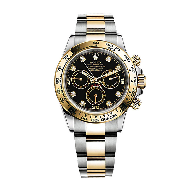 Oyster Perpetual Cosmograph Daytona Black Dial 8 Diamonds