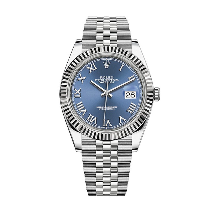 Oyster Perpetual Datejust 41mm Blue Azzuro Romain Dial