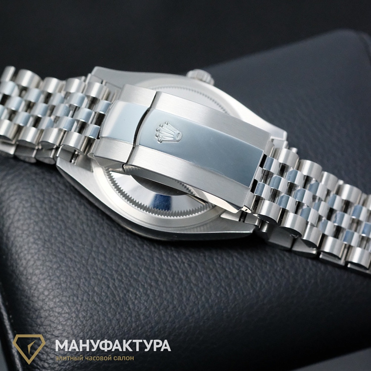 Datejust 36mm Steel & White Gold Pink Dial Diamonds Pave