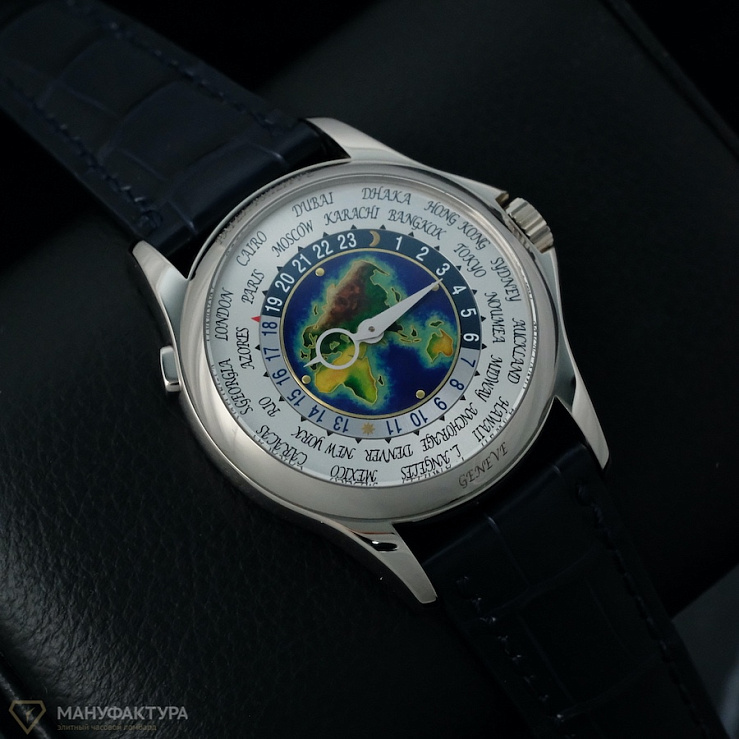 World Time Enamel White Gold