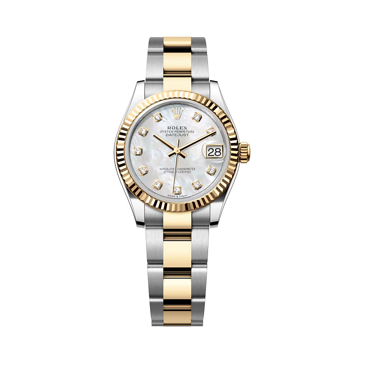 Datejust 31mm Steel & Yellow Gold Diamonds Mother of Pearl Dial Oyster Bracelet