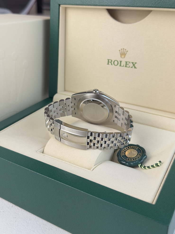 Datejust 41mm Steel & White gold Blue Azzurro Dial Jubilee Bracelet