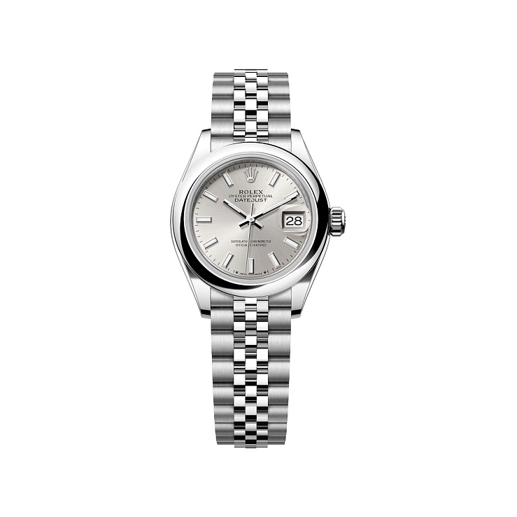 Lady-Datejust 28mm Steel Silver Dial jubilee bracelet