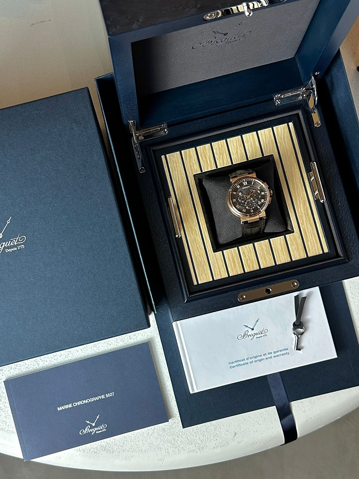 Marine Chronograph Rose Gold Dark Dial