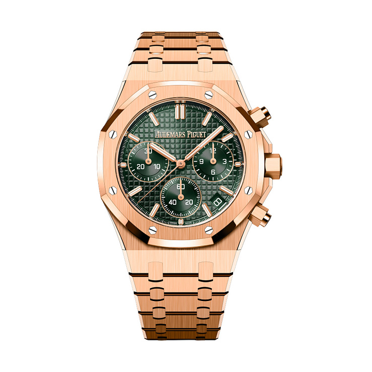 Royal Oak Chronograph 41mm Rose Gold Green Dial