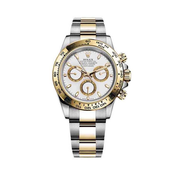 Cosmograph Daytona Steel and Yellow gold White Dial