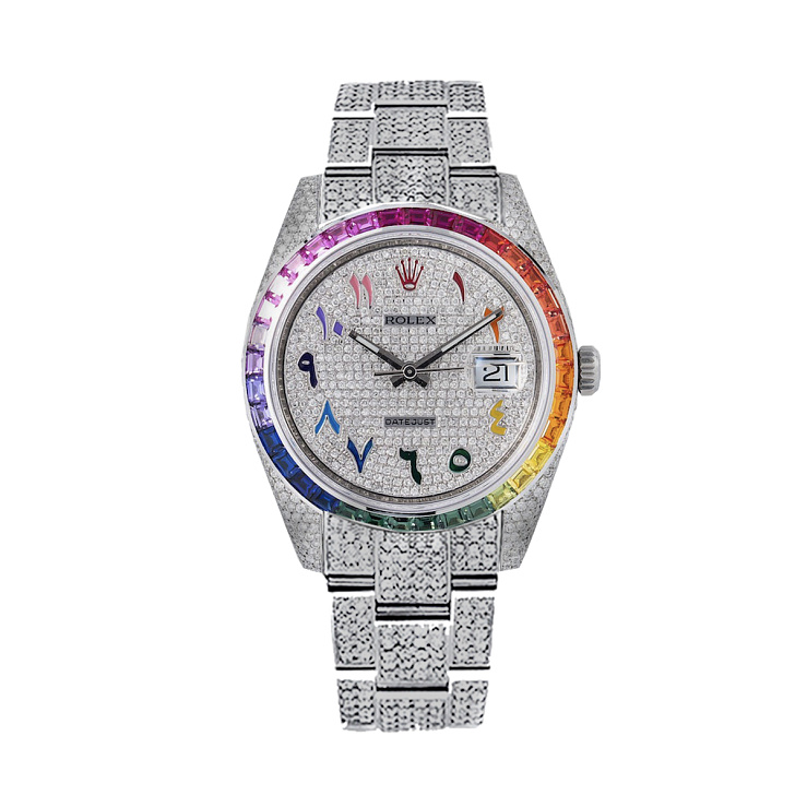 Datejust II Full Pave Rainbow Persian Numerals
