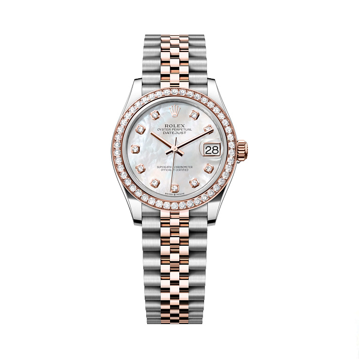 Datejust 31mm Steel and Rose Gold Diamond bezel Mop Dial jubilee
