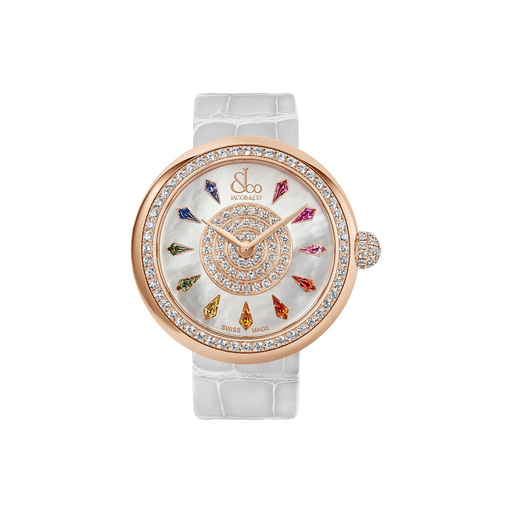 Brilliant Rose Gold Multicolored Sapphires Diamonds 38mm Limited to 999 pieces