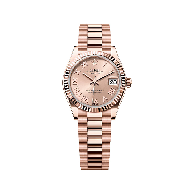 Datejust 31mm Rose Gold Pink Roman dial