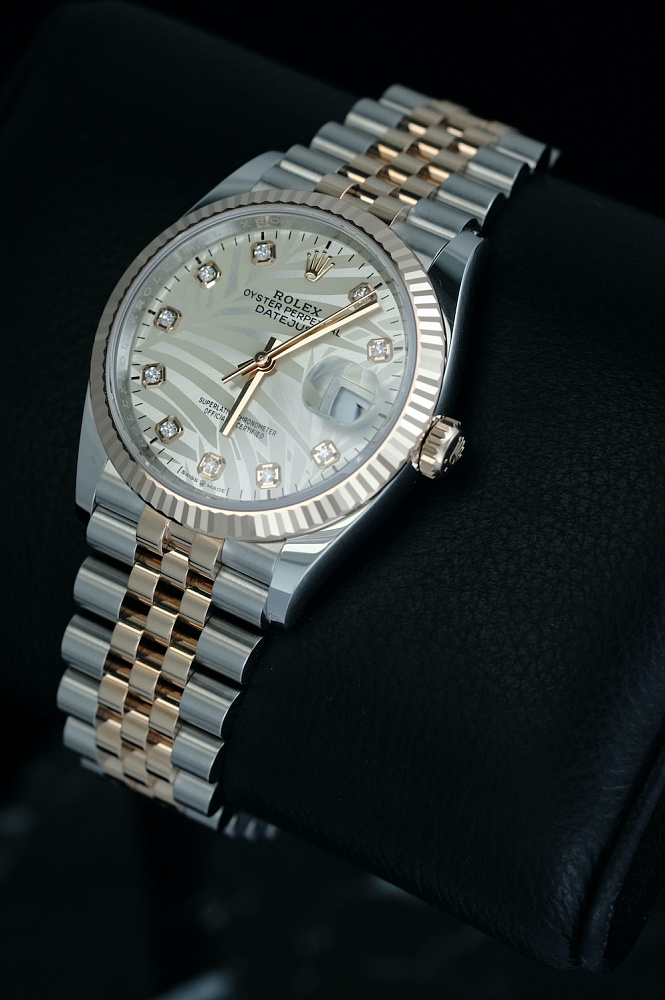 Datejust 36mm Steel and Everose Gold Flutted Dial
