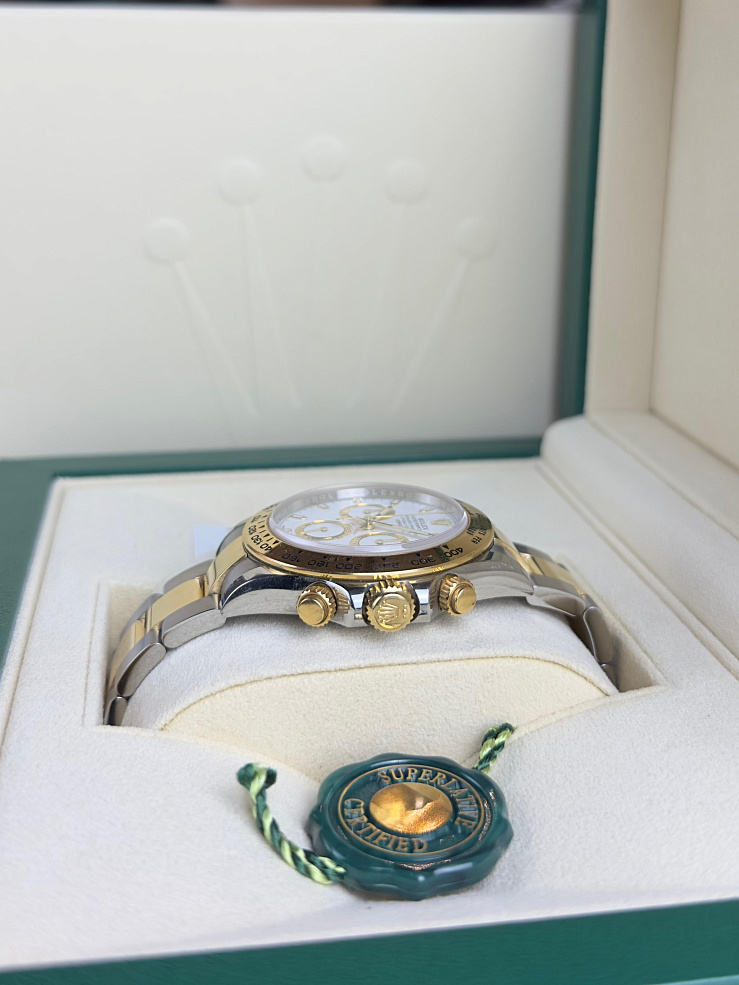 Cosmograph Daytona Steel and Yellow gold White Dial