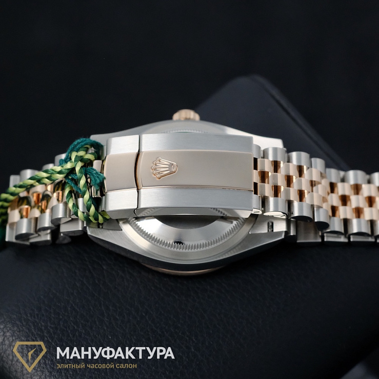 Datejust 36 Rose Gold/Steel Silver Fluted Motif Dial Diamond Bezel Jubilee Bracelet