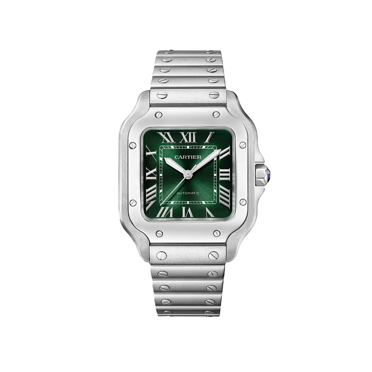 Santos Medium Steel Green Dial