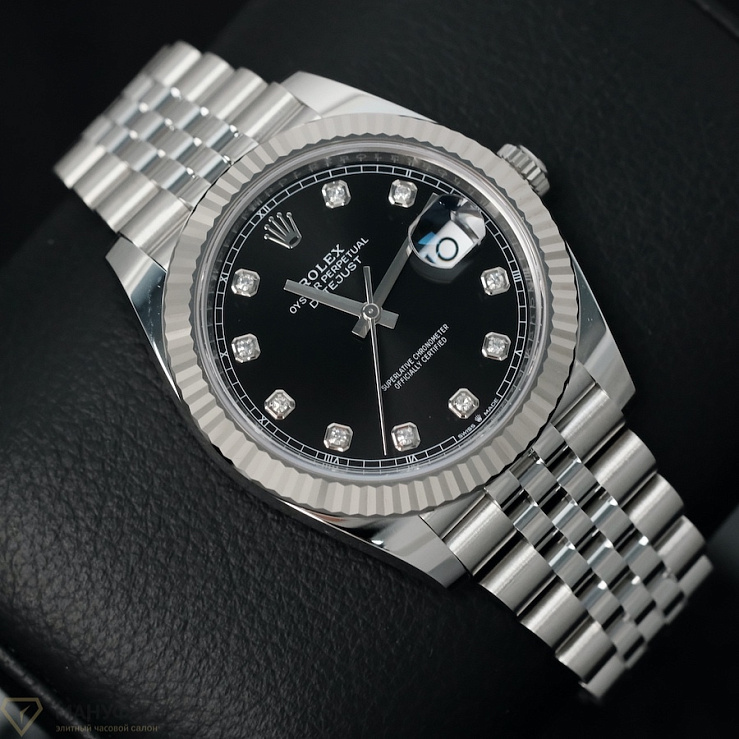 Datejust 41mm Black Dial Diamonds