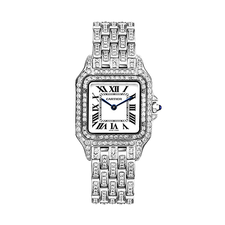 Small Panthere de Cartier Custom Diamonds Full Pave