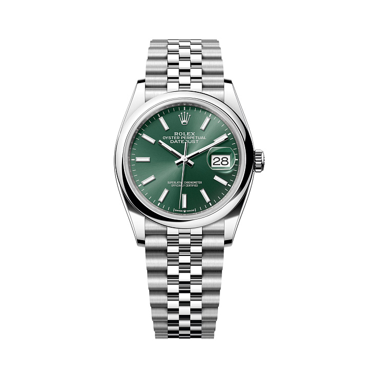 Datejust 36mm Steel Mint Green Dial Jubilee Bracelet