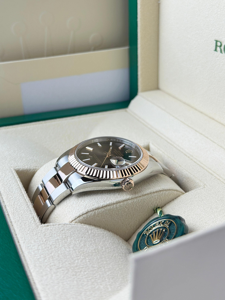 Datejust 41mm Steel & Rose Gold Chocolate dial Oyster bracelet