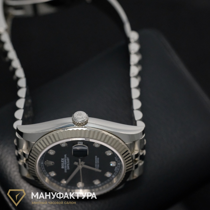 Datejust 41mm Black Dial Diamonds