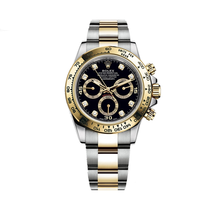 Oyster Perpetual Cosmograph Daytona Black Dial 8 Diamonds