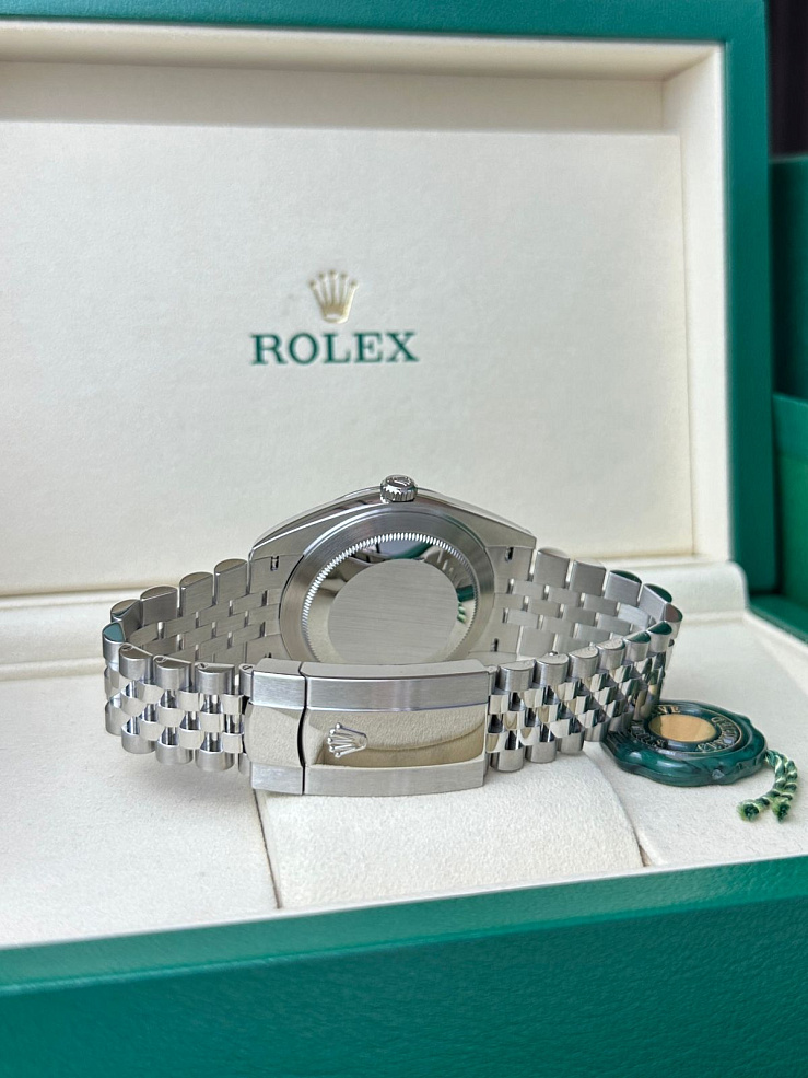 Datejust 41mm Steel Rhodium Grey Dial Jubilee Bracelet