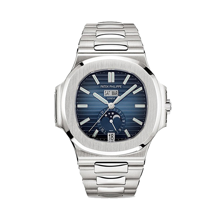 Nautilus Steel Annual Calendar 2021 Blue