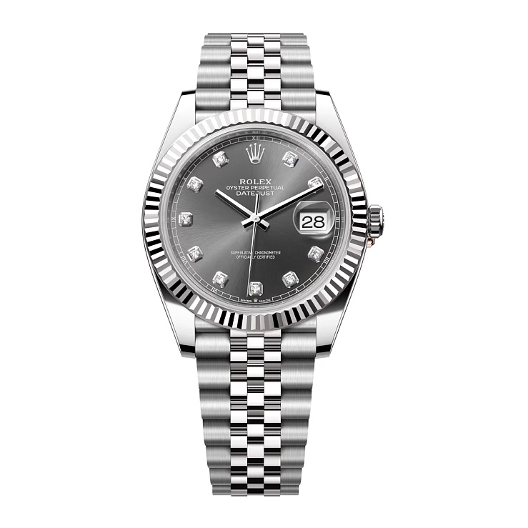 Datejust 41mm Dark Rhodium Diamonds Dial Jubilee bracelet