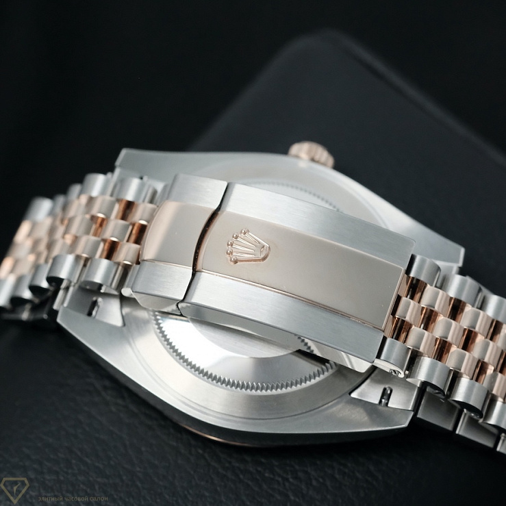 Datejust 41mm Steel Rose Gold Chocolate Dial