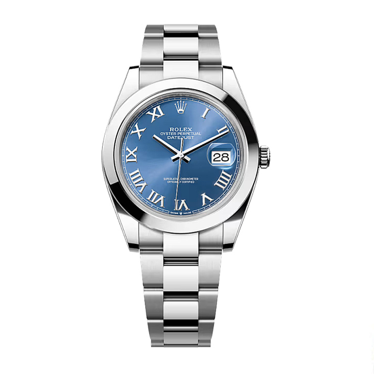 Datejust 41mm Steel Blue Azzurro Dial Oyster Bracelet