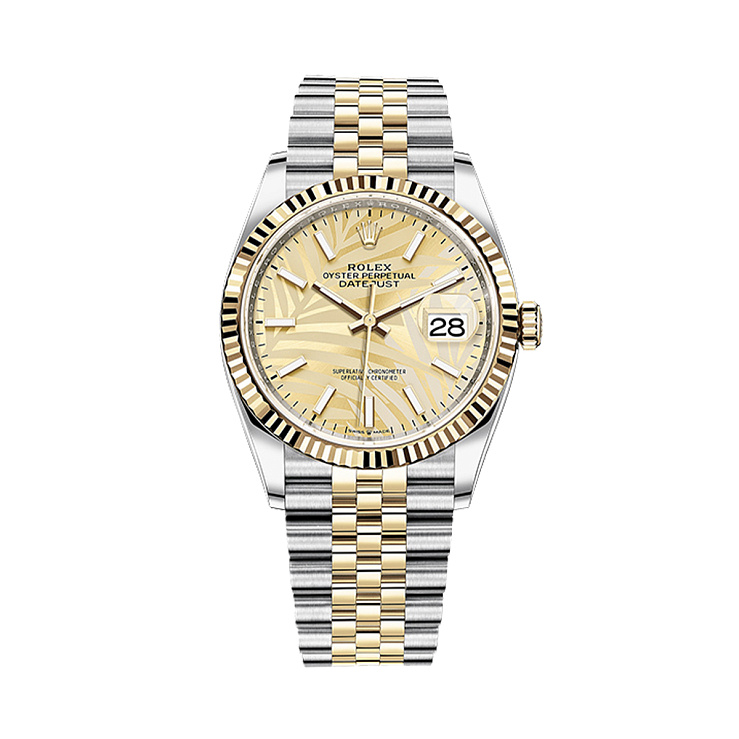 Datejust 36mm Steel & Yellow Gold Palm Motif