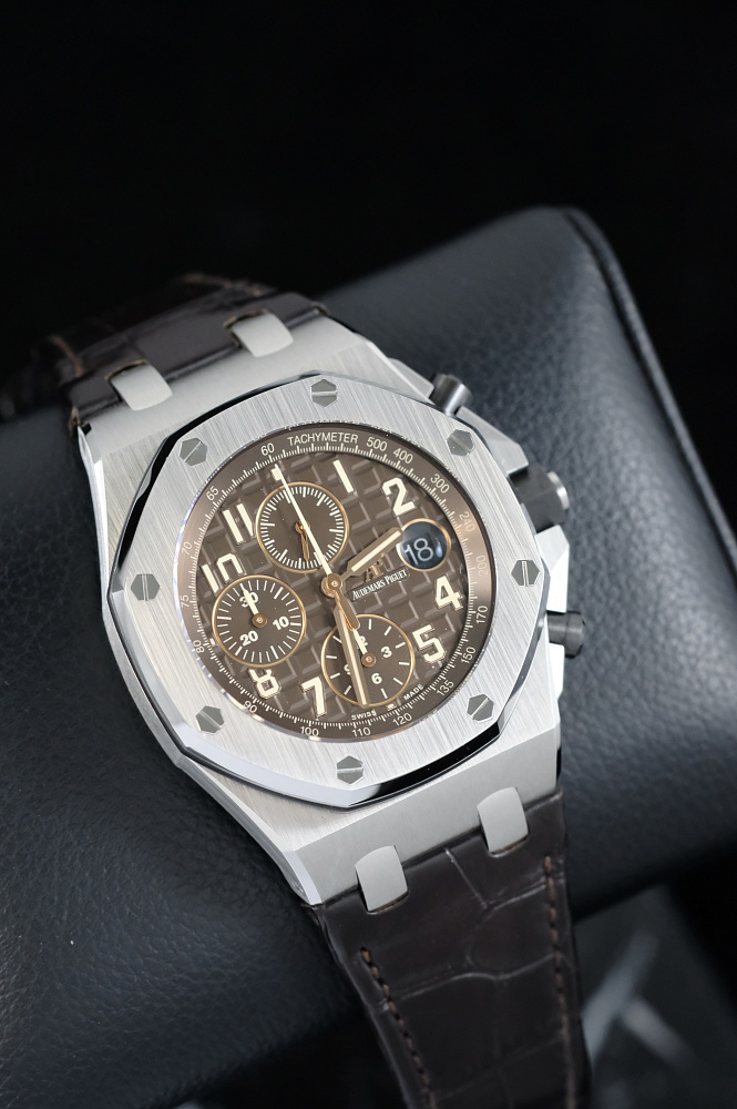 Royal Oak Offshore Chronograph Watch Brown Dial 42mm