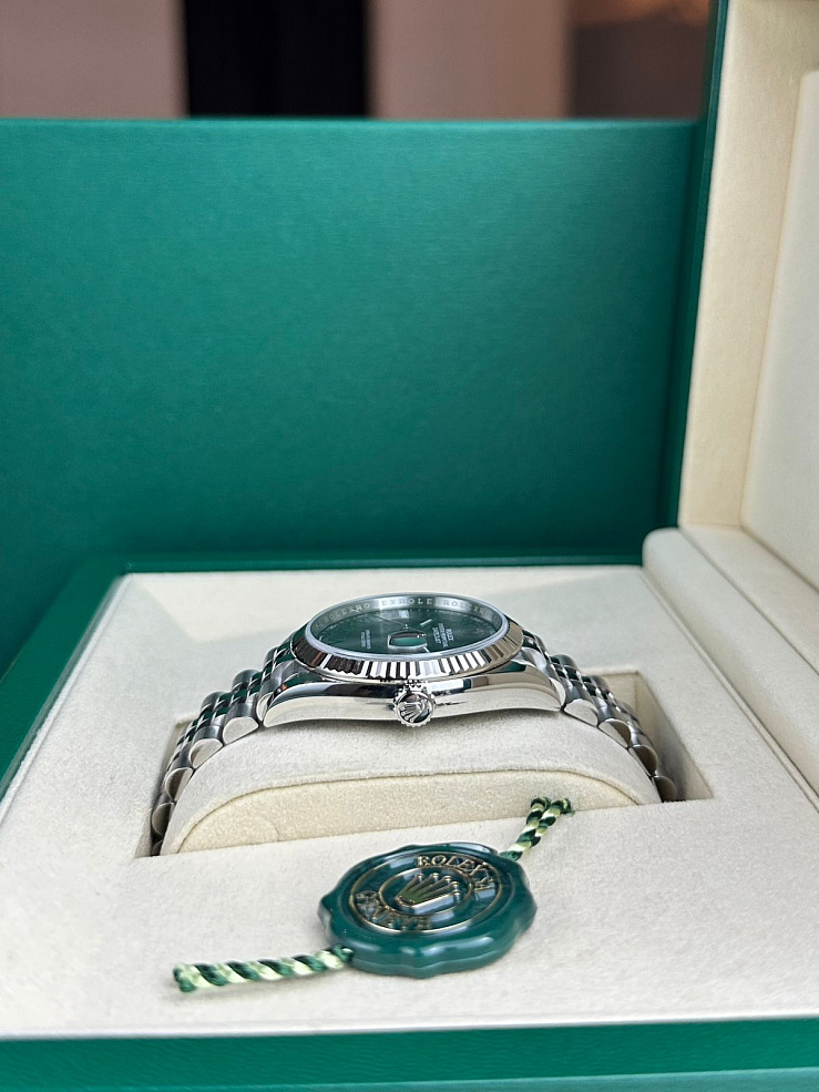Datejust 36mm Steel & White Gold Wimbledon Dial Jubilee Bracelet
