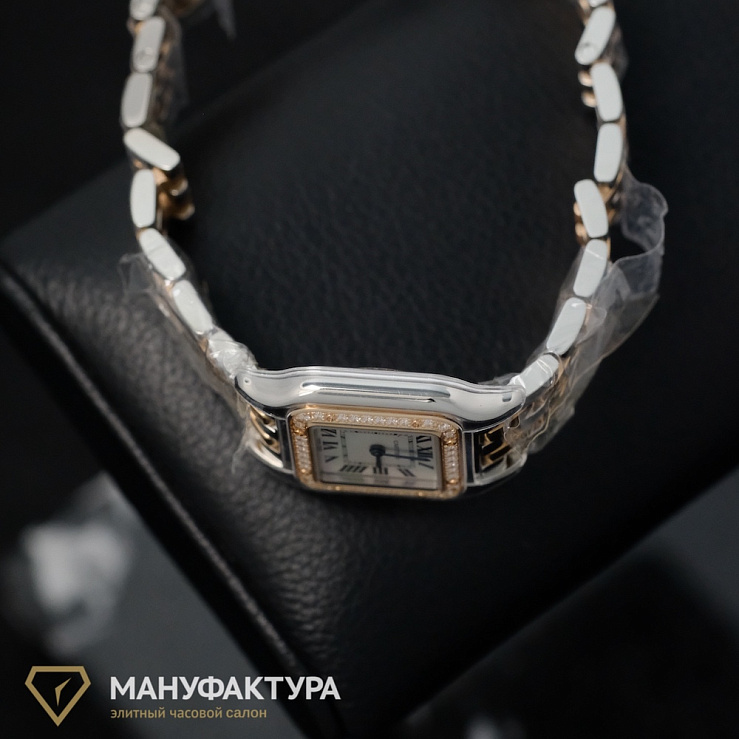 Panthere Small Steel/Rose Gold Diamonds