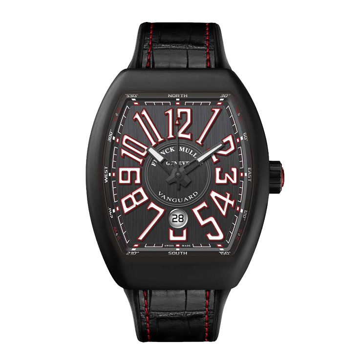 Vanguard Titanium Black and Red Dial 45mm